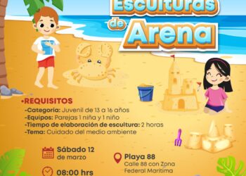 Participarán 40 niños y adolescentes en concurso de esculturas de arena en Solidaridad