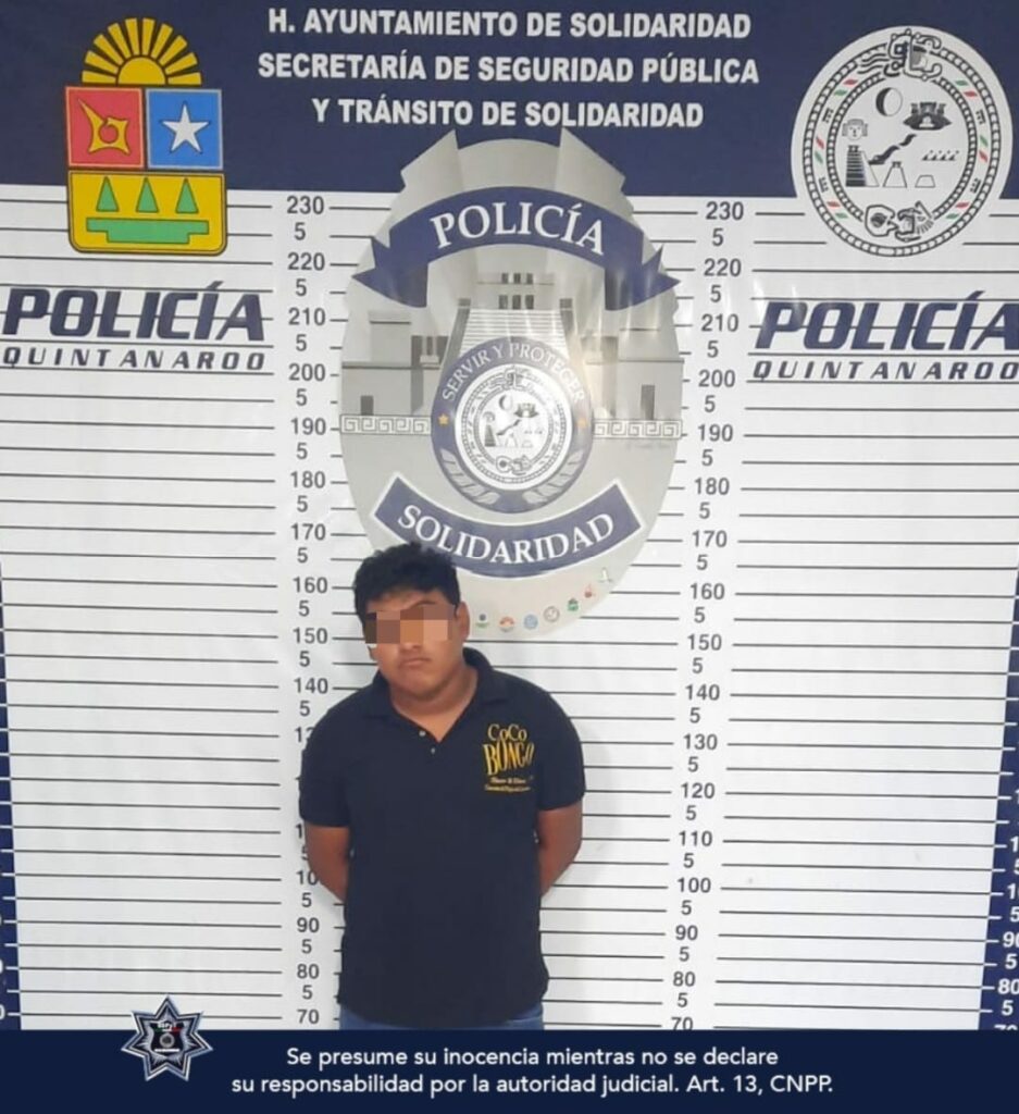 Traía playera del Coco Bongo capturan a sujeto por intento de homicidio en Playa del Carmen