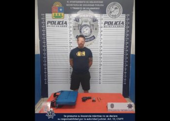 Aseguran a sujeto con arma y cartuchos en la avenida 10 de Playa del Carmen￼