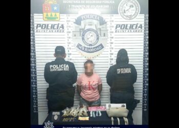 Detienen a mujer de 17 años tras reporte de venta de droga en Villas del Sol