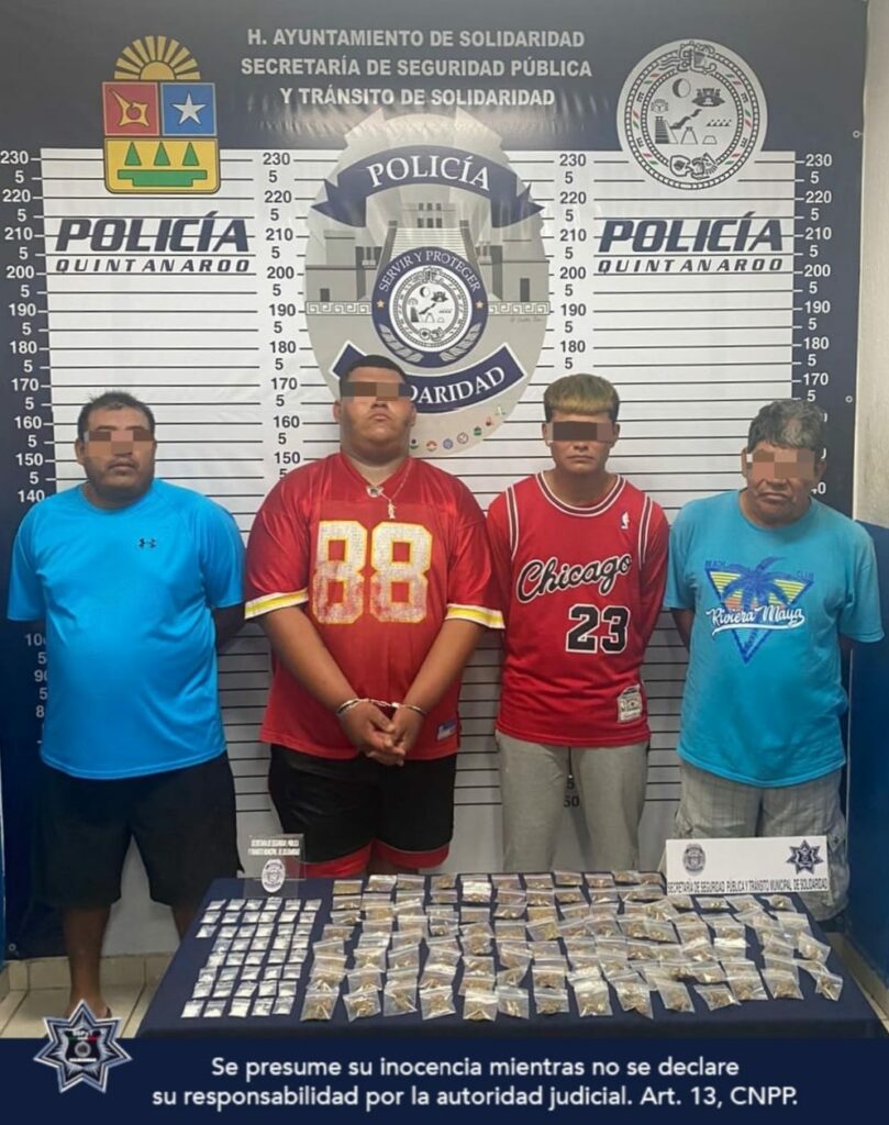 Golpe al narco los detienen cuando vendían droga en Playa Paraíso