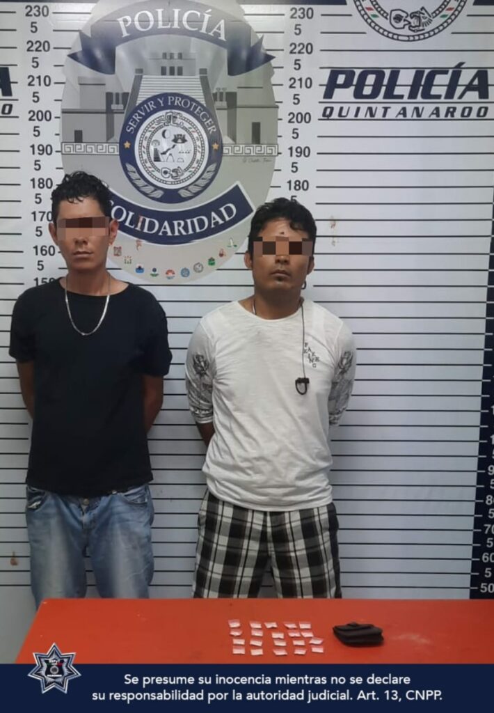 Operaban en la Quinta Avenida, los detiene la Policía Turística con coca