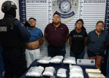 Detienen a cuatro narcomenudistas en la colonia Ejido de Playa del Carmen