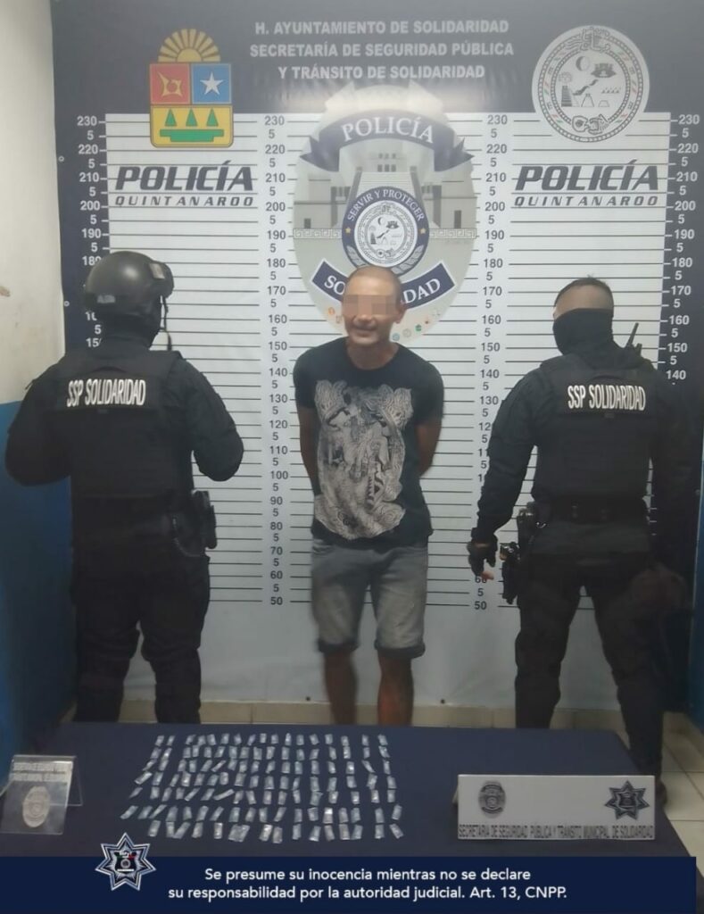 Capturan a sujeto con crack en la Colosio de Playa del Carmen
