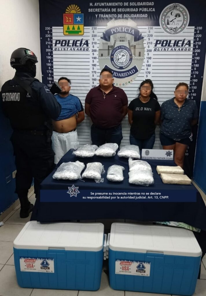 Detienen a cuatro narcomenudistas en la colonia Ejido de Playa del Carmen