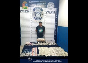 Detienen a sujeto con 148 bolsitas de droga en la Colosio