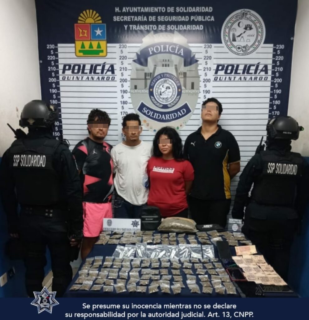 Emprendedores y ecologistas los detienen con más de 150 dosis de droga en bolsitas ecológicas en Playa del Carmen