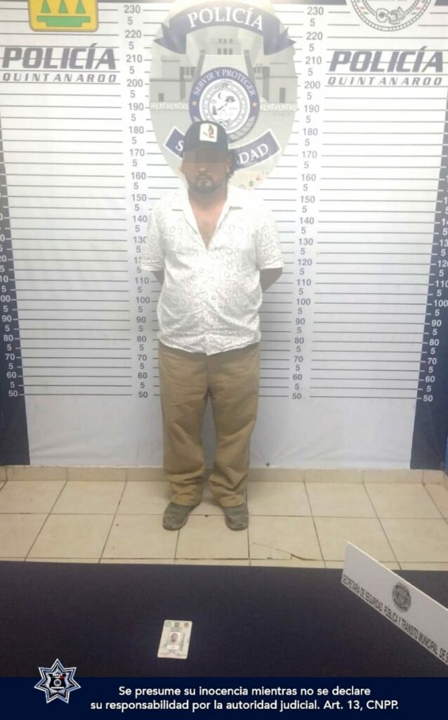 Sujeto es asegurado con una licencia de conducir falsa en Playa del Carmen