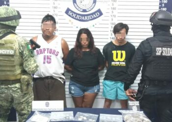 Aseguraron a tres individuos con posesión de drogas en Playa del Carmen