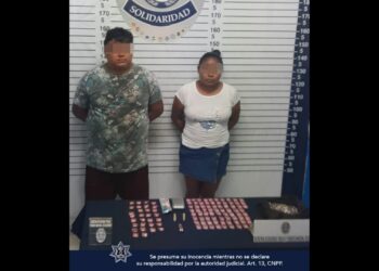 Pareja con más de 100 bolsas de droga es detenida en Puerto Aventuras