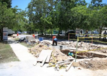 Se supervisó la construcción de pozo de absorción en Solidaridad