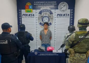 Lo detienen por ir atascado de marihuana en Villas del Sol