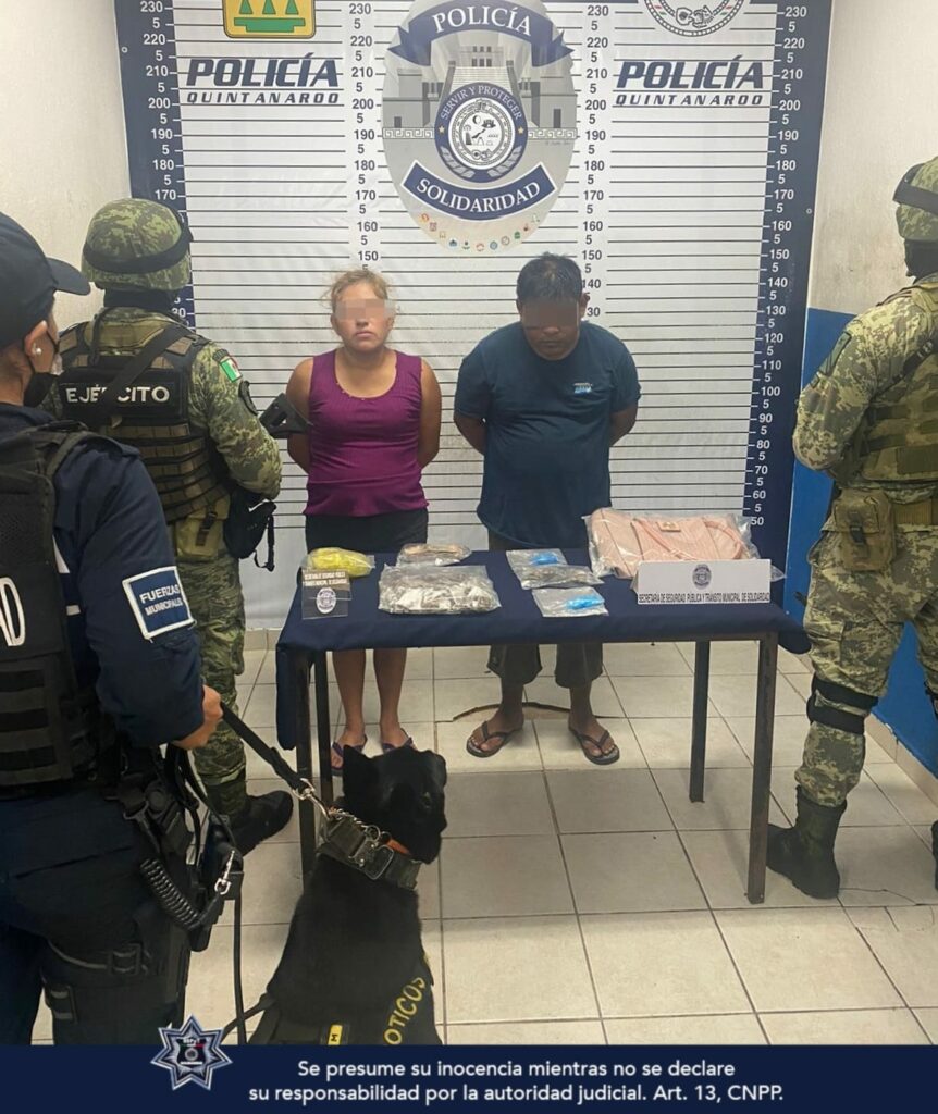 Los detienen mientras intercambiaban droga en la Colosio de Playa del Carmen