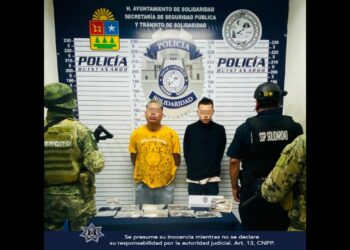 Presuntos narcomenudistas son captados in fraganti intercambiando droga en Solidaridad