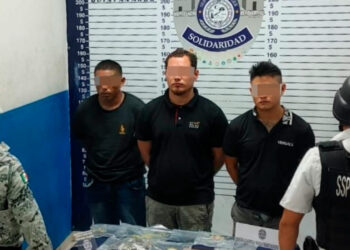 Capturan a delincuentes con cartuchos en la Quinta Avenida