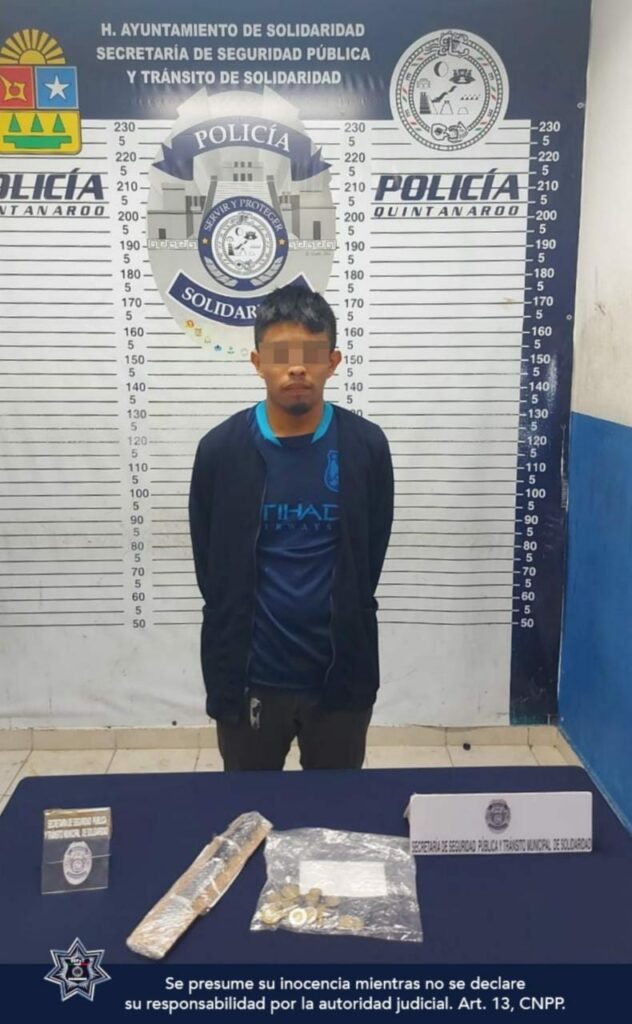 Detienen a presunto asaltante en la colonia Galaxia I de Playa del Carmen