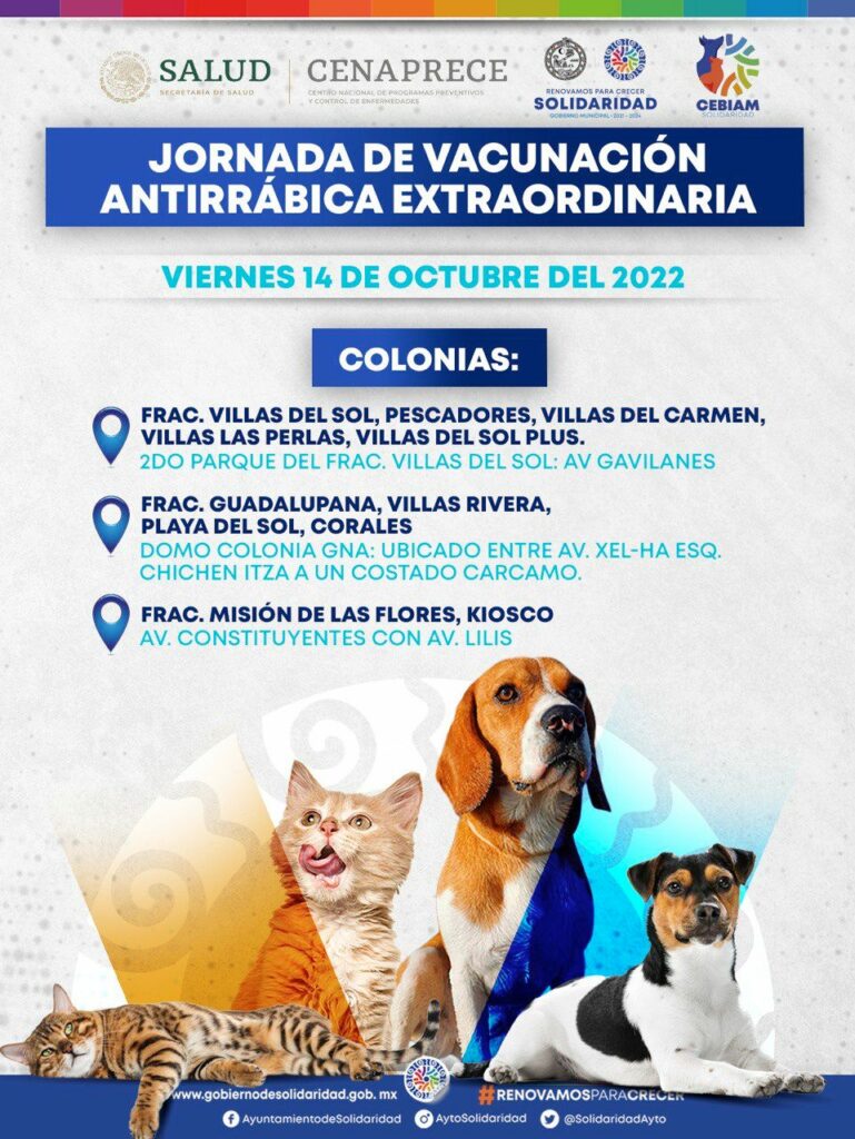 Jornada extraordinaria de vacunación antirrábica 