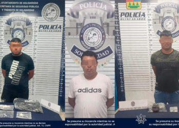Golpe al narcomenudeo: Capturan a tres sujetos con drogas en Playa del Carmen