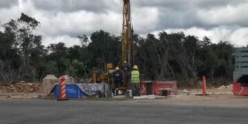 Inicia la construcción de puentes para el Tren Maya en Playa del Carmen 