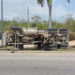 Volcadura en Playa del Carmen deja un lesionado