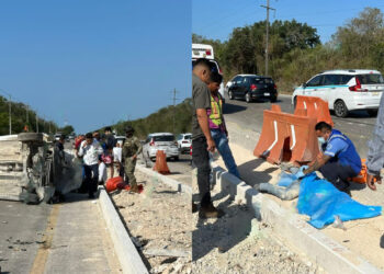 Muere trabajador del Tren Maya, tras ser embestido por un taxi en Playa del Carmen