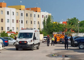 Rescatan a perro de incendio en departamento de Playa del Carmen