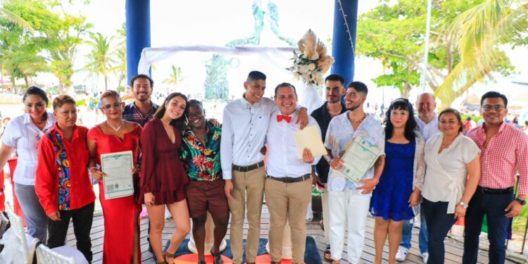Realizan Boda Colectiva de matrimonios igualitarios 2023