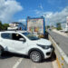 Protagonizan tres vehículos aparatoso accidente en el Bulevar Playa del Carmen
