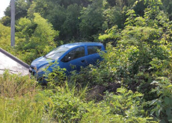 Termina vehículo entre la maleza tras chocar contra taxi en el tramo Playa del Carmen-Tulum