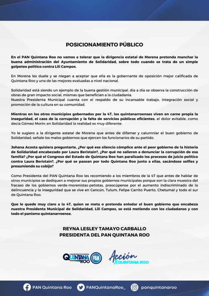Destacan PAN, PRI y PRD labor de Lili Campos, una de las alcaldesas mejor evaluadas del paísDestacan PAN, PRI y PRD labor de Lili Campos, una de las alcaldesas mejor evaluadas del país