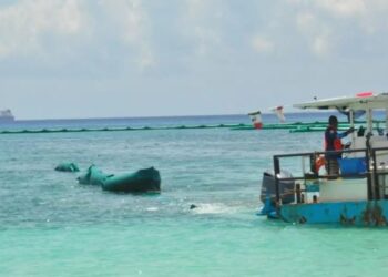 Pescadores piden que se retire barrera antisargazo pues acabó la temporada de arribo del alga