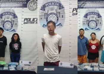 Policía Municipal de Solidaridad detiene a 7 personas en 4 hechos distintos, durante operativo de vigilancia para un municipio seguro