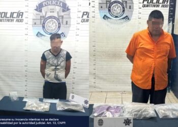 Policía Municipal de Solidaridad detuvo a dos personas en diferentes hechos, posiblemente relacionados a la venta o distribución de narcóticos