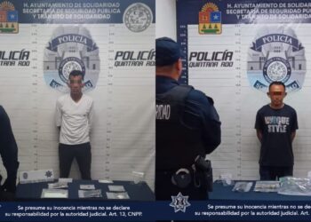 Policía Municipal de Solidaridad aseguro a 3 sujetos en distintos hechos y recupero un vehículo con reporte de robo