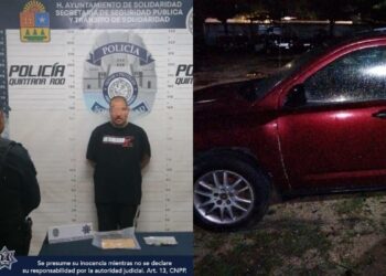 Policía Municipal de Solidaridad aseguro a un sujeto en posible posesión de marihuana, en otro hecho recuperaron un auto con reporte de robo