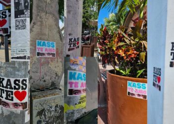 ¡Ya perdónalo Kass! Playense llena de MIL stickers toda la ciudad para poder reconciliarse con su novia