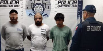 Tres sujetos armados son detenidos tras realizar detonaciones en Playa del Carmen