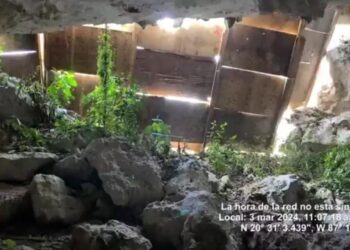 Ambientalistas denuncian que trabajadores del Tren Maya cerraron el paso a la cueva Oppenheimer