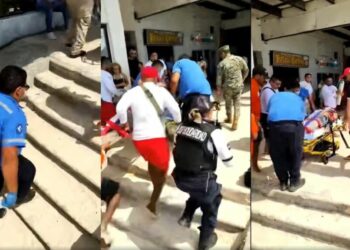 Guardavidas rescataron a una persona que se ahogaba en el Parque Fundadores de Playa del Carmen