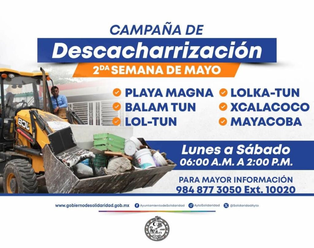 Conoce dónde estará esta semana la campaña de descacharrización en Playa del Carmen