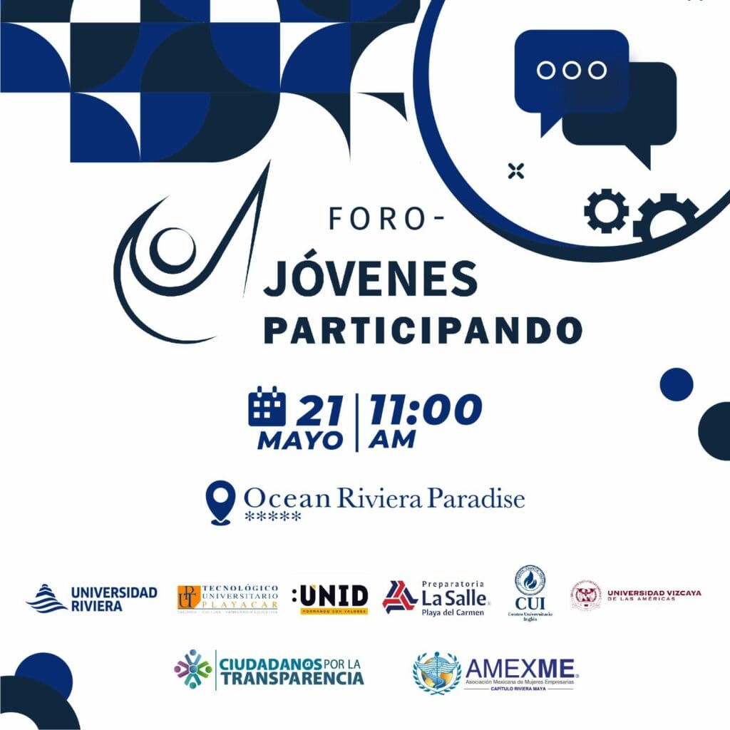 Amexme Riviera Maya incentiva la participación de los jóvenes en la política a través de foro