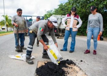 Continuaremos trabajando a máxima capacidad para tener un Solidaridad sin baches: Estefanía Mercado