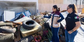 Estefanía Mercado encabeza jornada de descacharrización en Villas del Sol