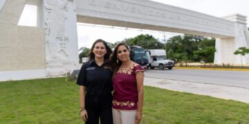 Mara Lezama y Estefanía Mercado inauguran el Arco de Acceso Norte de Playa del Carmen, equipado con alta tecnología en seguridad
